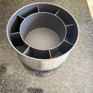 Black and Gray Rotating Utensil Holder